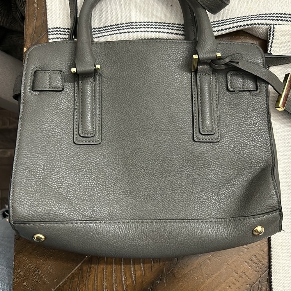 Merona Grey Medium purse structured excellent used condition gold hardware‎ - Picture 8 of 8